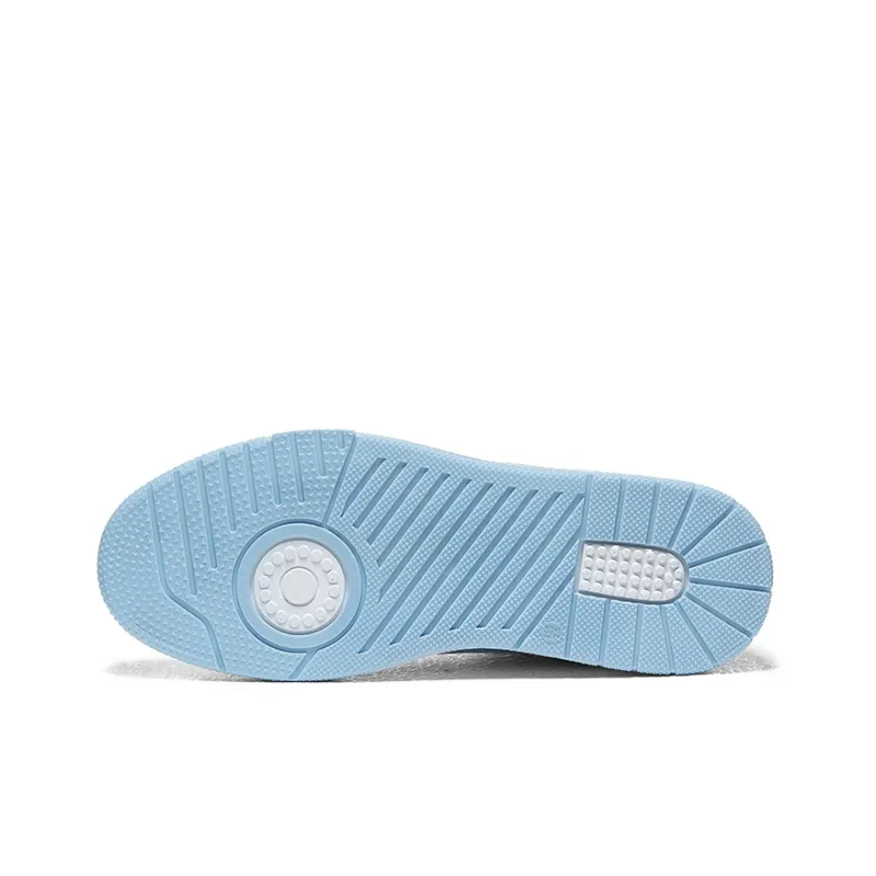 Warrior Durable Lightweight And Breathable Low Top Skateboard Shoes Unisex White Light Blue-4