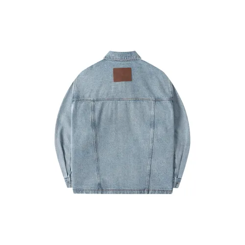 A.B.X Denim Jackets Men Light Blue