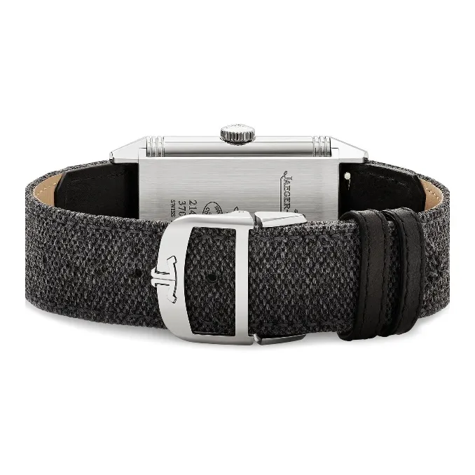 JAEGER LECOULTRE REVERSO Manual Mechanical Movement Men's Watches Watch 45.6*27.4mm Silver Dial Stainless Steel Case-3