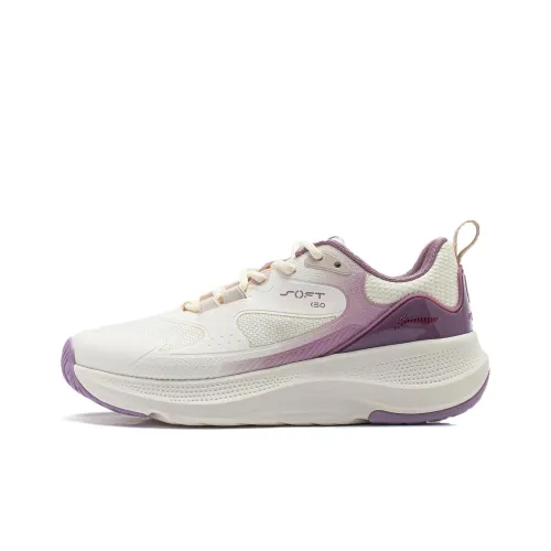 LINING Soft Casual Shoes Women's Low-Top Off White/Pale Purple