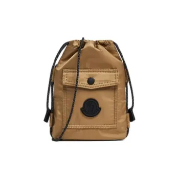 Moncler Tear Resistant Nylon Shoulder Bag, Crossbody Bag Men's Beige