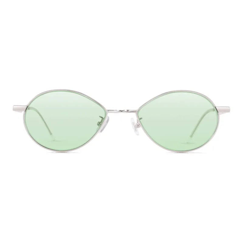  JIGOTT Metal Oval Sunglasses Unisex-4