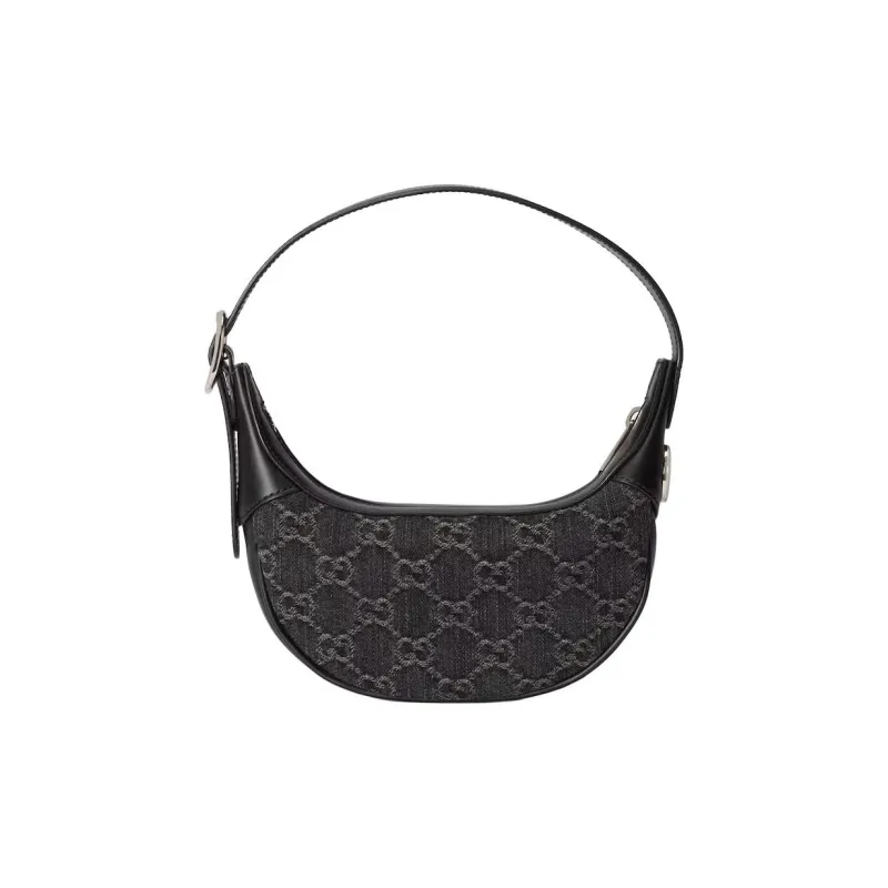 GUCCI Ophidia Denim Shoulder Bag, Handbag, Shoulder Bag Mini Women's Black & Gray-0
