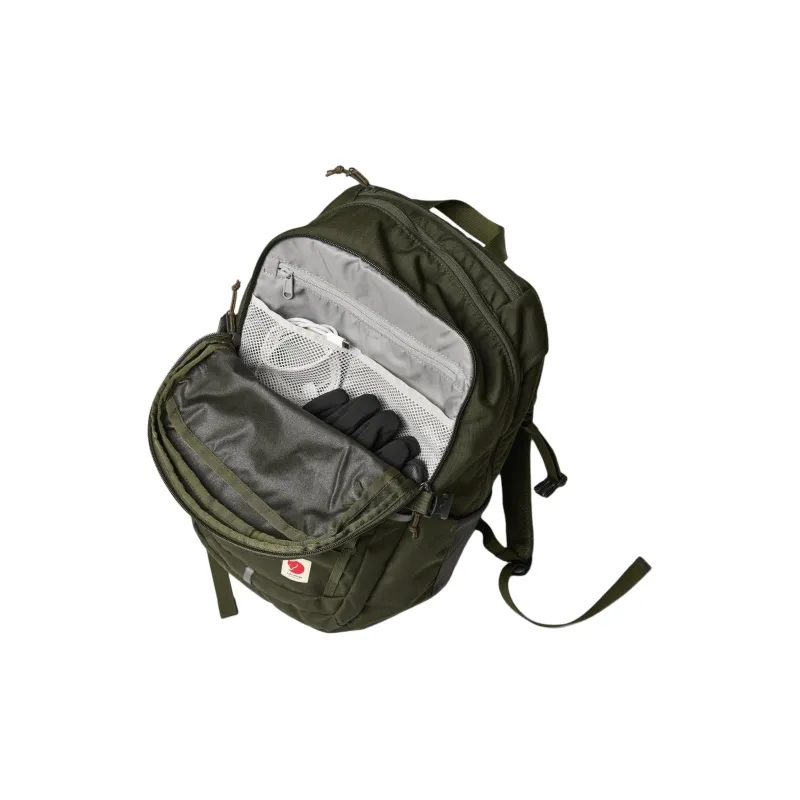 Fjallraven Recycled Polyester Backpack Unisex Forest Green-3