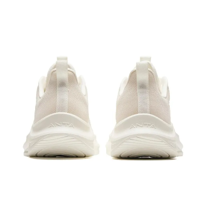 Anta Slip Resistant Waterproof And Breathable Lightweight Low Top Running Shoes Men's Beige-3