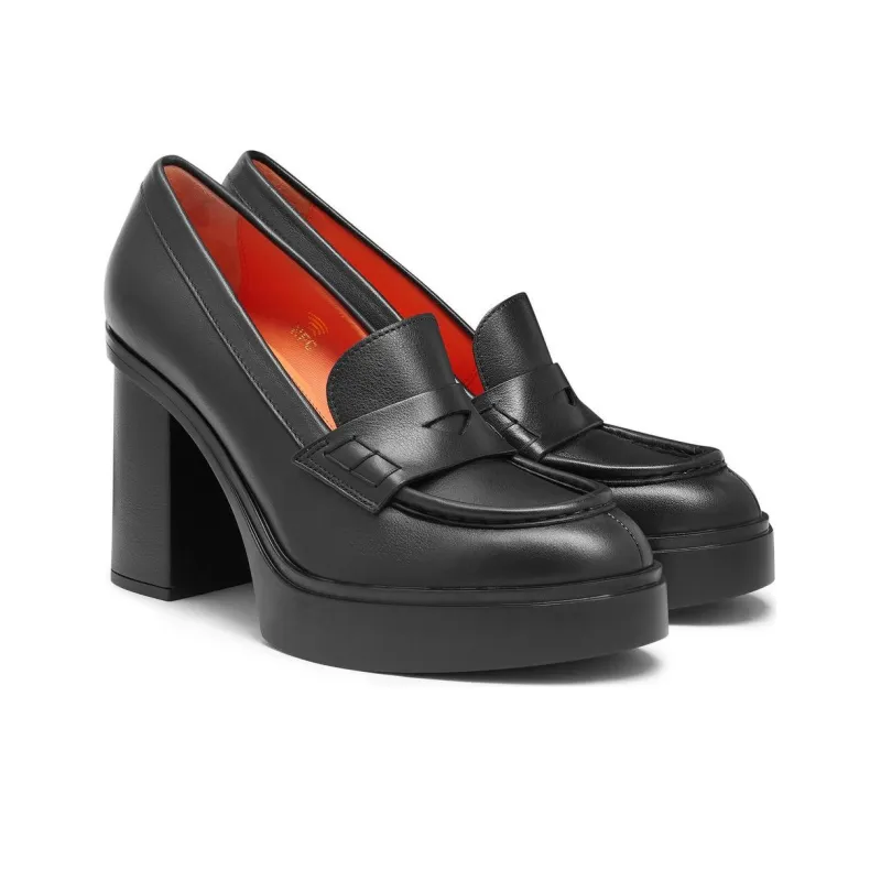 Santoni Block-heel Loafer Pumps-2