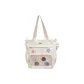Shoulder Bag White with Charm with Badge