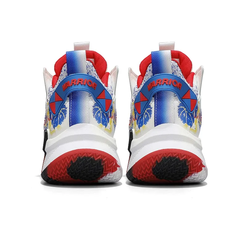 WARRIOR Basketball Shoes Men Low Top Blue-4