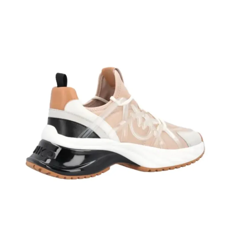 PINKO Love Birds Panelled Lace Up Sneakers Women's-4