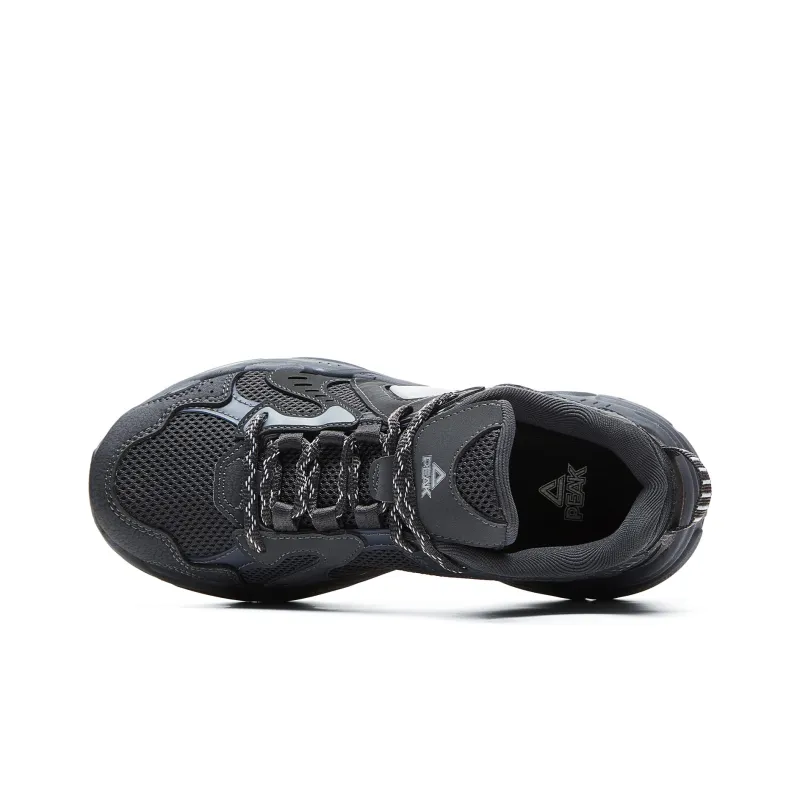 PEAK Taichi P2K Chunky Sneakers Cushioning Rebound Wear Resistant Low Top Casual Shoes Women's Dark Gray-3