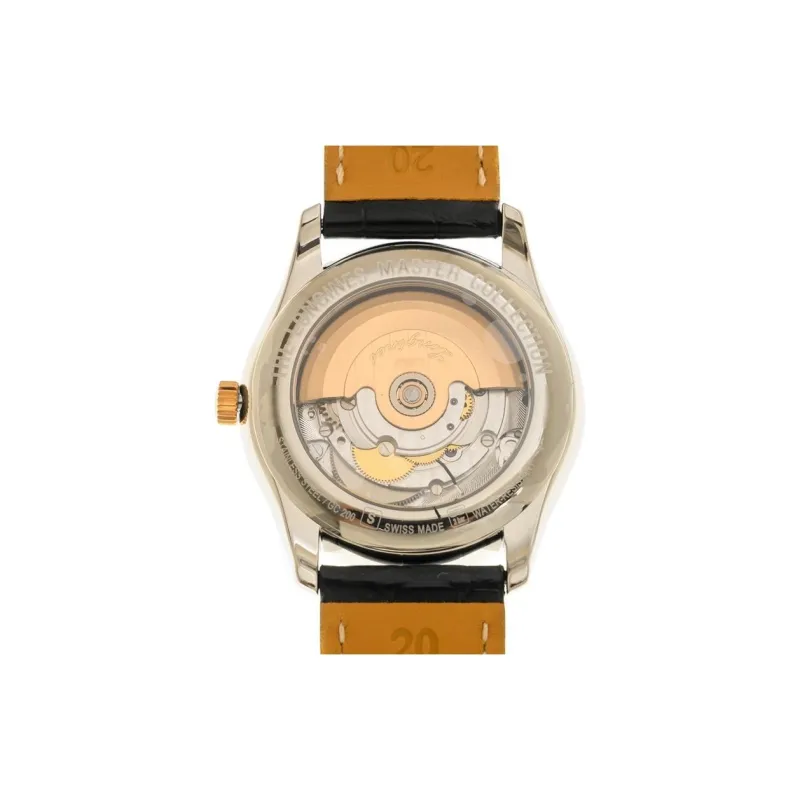 LONGINES Master Collection Mechanical Movement Men's Watch Black Dial Leather Strap L2.755.5.59.2-2