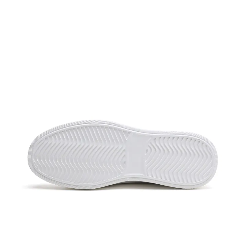 ELLE HOMME Low Top Stylish Skateboarding Shoes Men's White-4