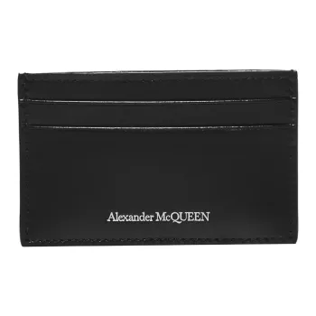 Alexander McQueen Cow Leather Card Holder Card Holder Men's Black