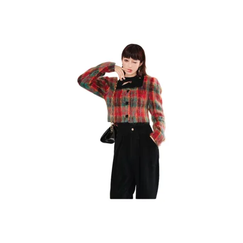 GUO JINGYI Jackets Women's Plaid