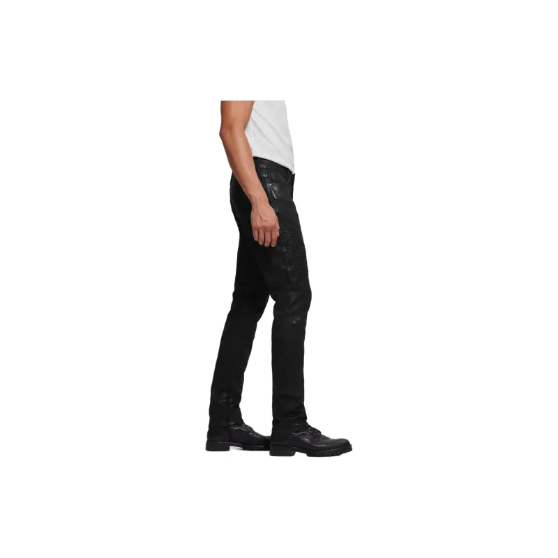 GUESS Tapered Moto Jeans Jeans Men's Black-2