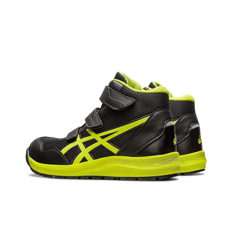 Asics Winjob Cp216 Wear-Resistant Mid-Top Casual Shoes Unisex Black Yellow-3