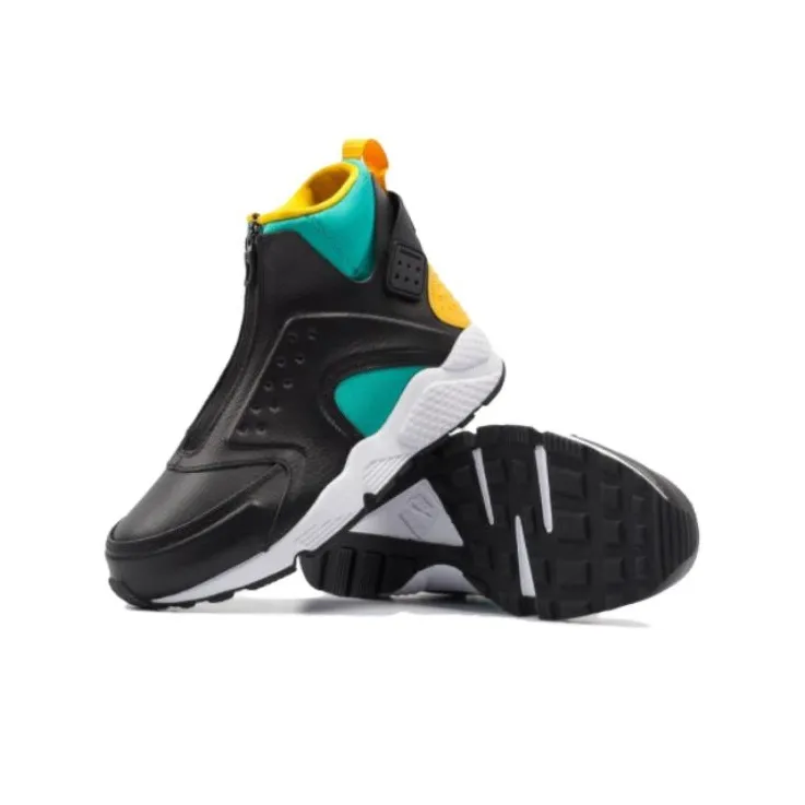 Nike Air Huarache Run Mid Black Clear Jade Gold Women's-3