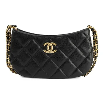 CHANEL Cow Leather One Shoulder Handbags Women's Black