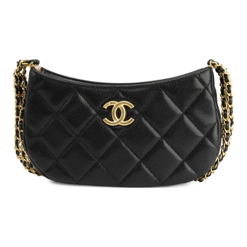 CHANEL Cow Leather One Shoulder Handbags Women's Black