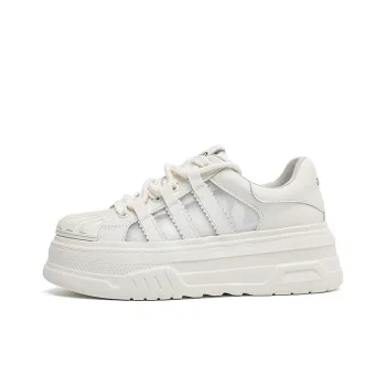 AIFUlIn Evelyn Wear-Resistant Slip-Resistant Low-Top Skateboard Shoes Women's White