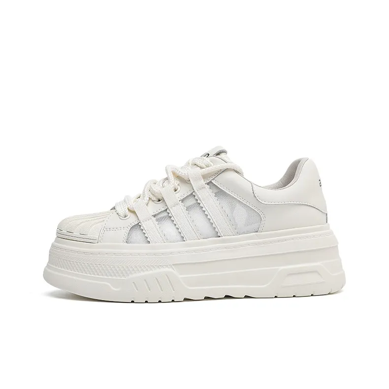 AIFUlIn Evelyn Abrasion Resistant Slip Resistant Low Top Skateboard Shoes Women's White-0