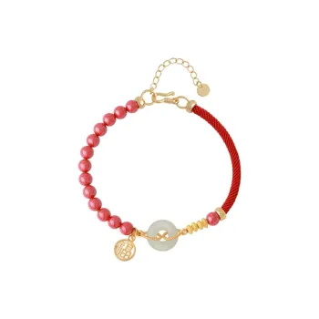 Phoenix Nirvana Reconstructed Cinnabar Jade Bracelet/Anklet Women's