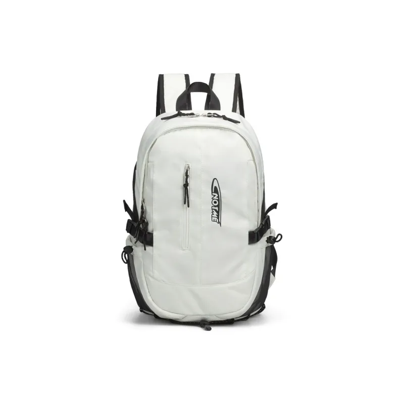 NOT ME Polyester Backpack Regular Unisex Ecru-9