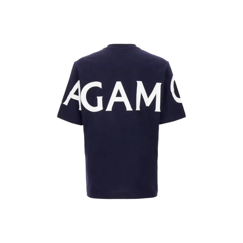 Ferragamo Logo Printed Crewneck T Shirt-1