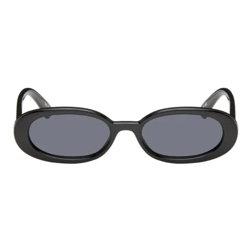 Le Specs Acetate Oval Sunglasses Women's Black