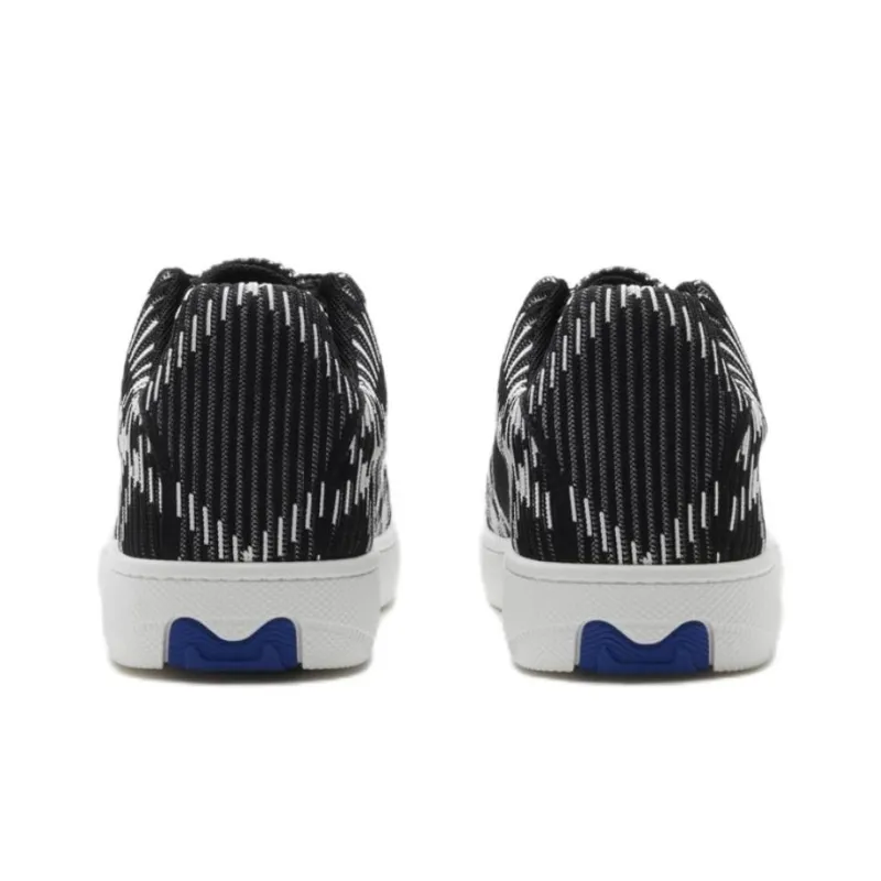 Burberry Check Knit Box Sneaker Black White-3