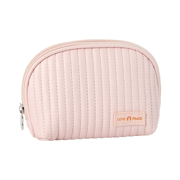 ALOENEY PU Storage Bag Makeup Bag Regular Women's Pink, Coffee, Beige, Light Blue, Light Green-0