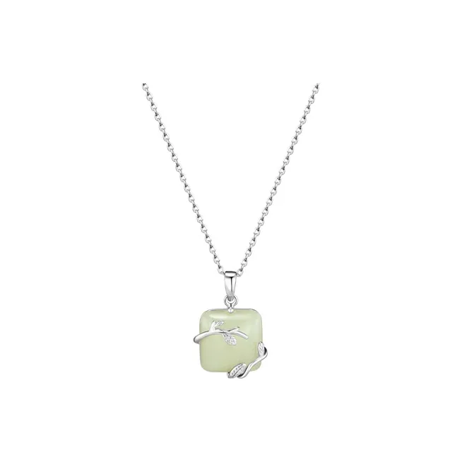 DAISY BEAUTY Hetian Jade Necklaces Pale Greenish White Jade Women's-0