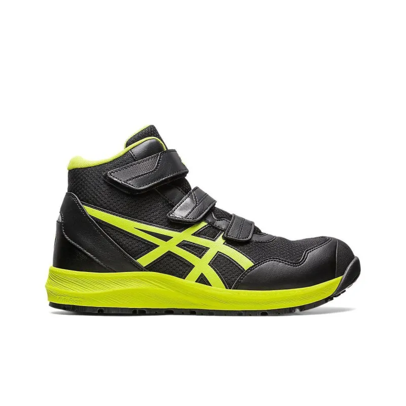 Asics Winjob Cp216 Wear-Resistant Mid-Top Casual Shoes Unisex Black Yellow-1