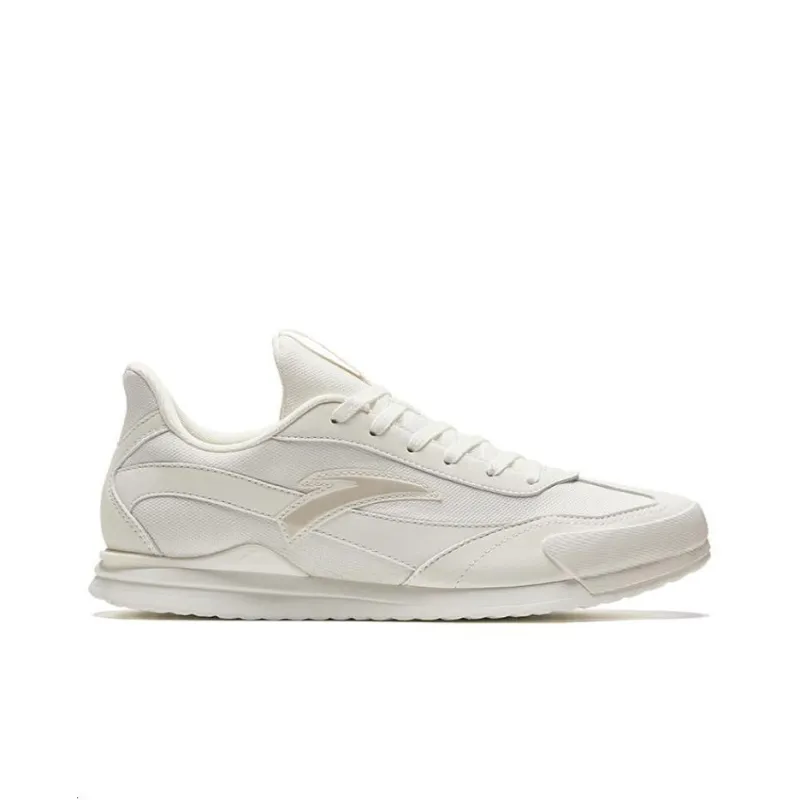 Anta Cushioned Wear Resistant Lightweight Low Top Casual Shoes Men's Ivory White-1