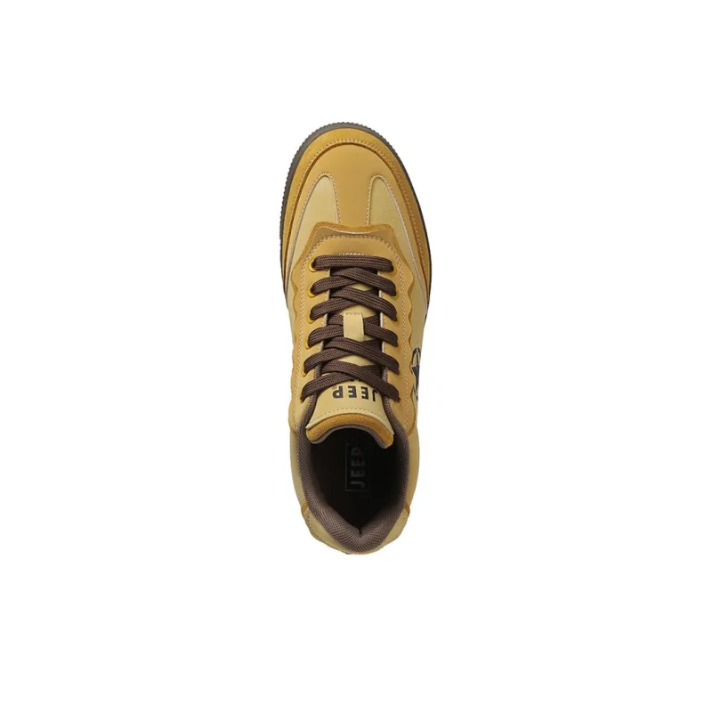 JEEP SPIRIT Slip Resistant Cushioning Wear Resistant Low Top Skateboard Shoes Men's Lemon-3