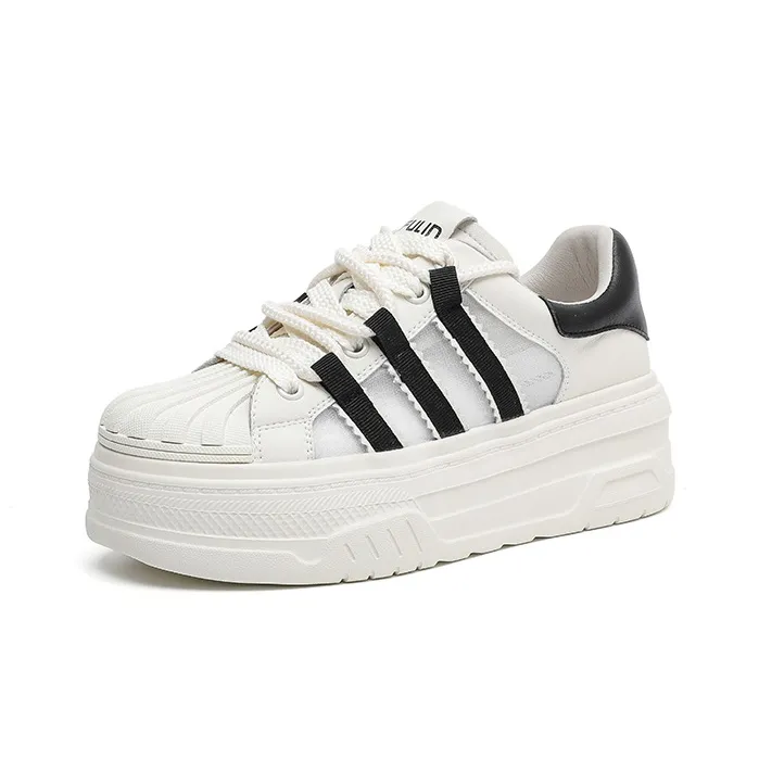 AIFUlIn Evelyn Abrasion Resistant Slip Resistant Low Top Skateboard Shoes Women's White-6