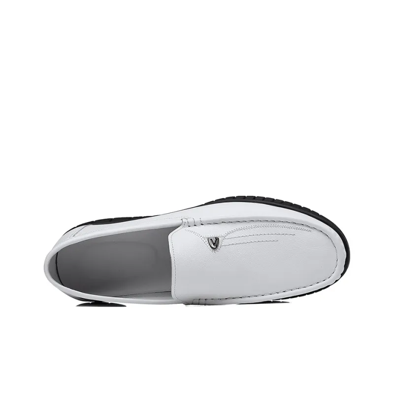 GZZ Gommino Loafers Men Black/White-7