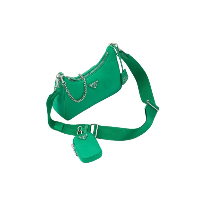 PRADA 2005 Shoulder Bag Green Mint-2