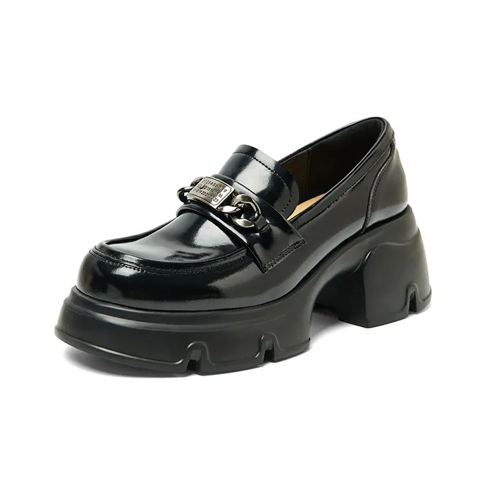 PT'SON Loafers 6.5cm Women's Black-1