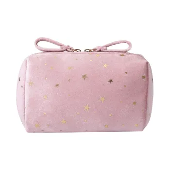 ALOENEY Polyester Makeup Bag Women's Pink/Blue/Khaki