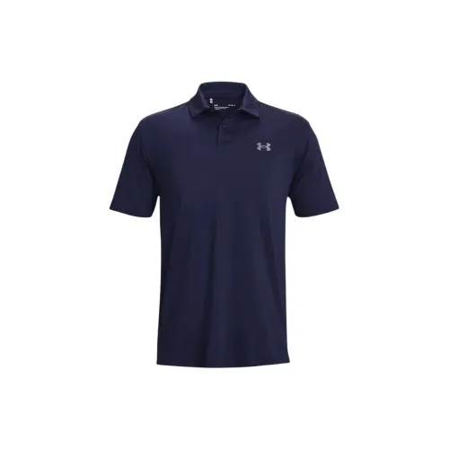 Under Armour Polo Shirts Men Navy Blue