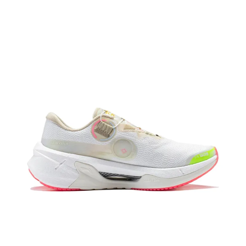 LiNing Furious Rider 7.0 PRO V2 Cushioned Slip-Resistant Breathable Rebound Low-Top Running Shoes Women's White Gray-1