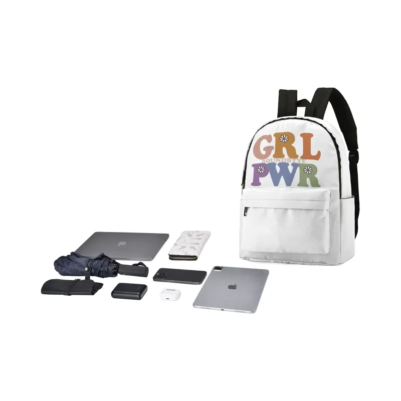 ONRF Polyester Backpack Medium Size Unisex White-4