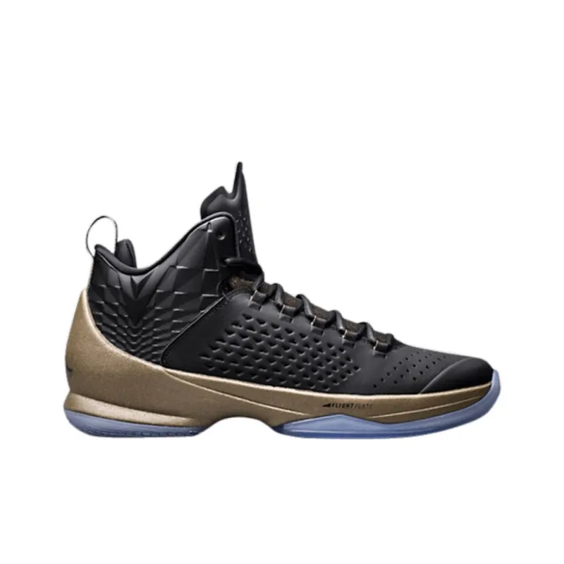 Jordan Melo M11 Cushioning Wear-Resistant Mid-Top Basketball Shoes Men's Black Copper-1