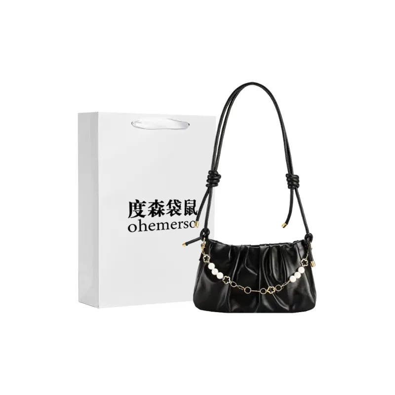 Dusen Kangaroo PU Shoulder Bag Regular Women's Pink/White/Black-15