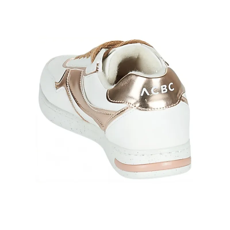 GEOX Wear resistant And Lightweight Low Top Skateboard Shoes Women's White Gold-3