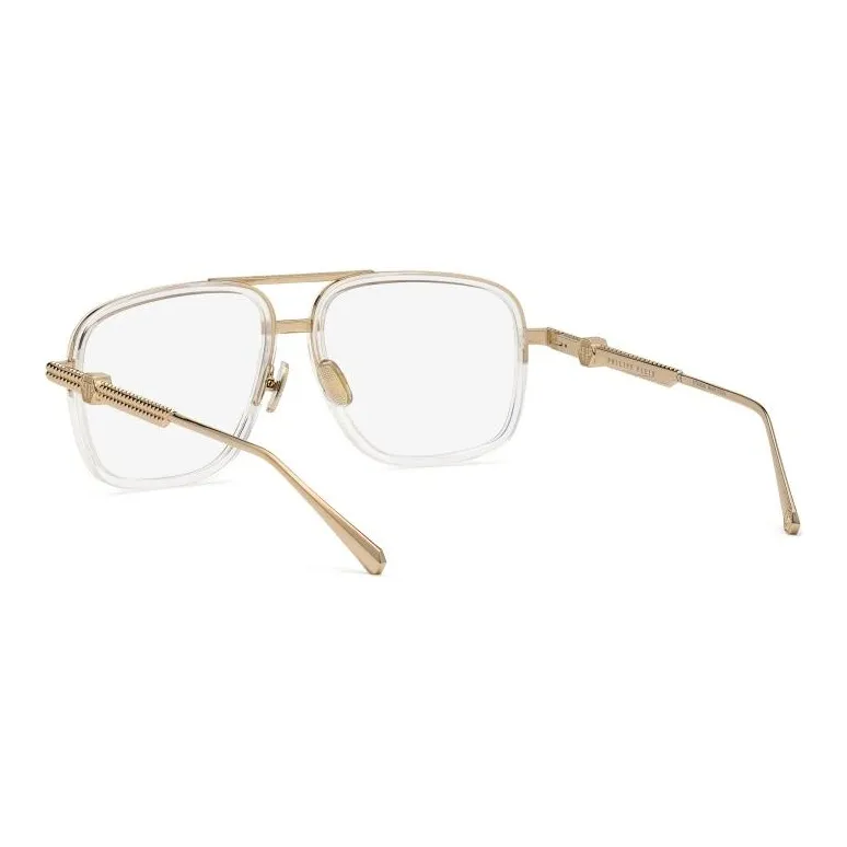 PHILIPP PLEIN   Irregular Shape Eyeglass Frames Men's Gold-2