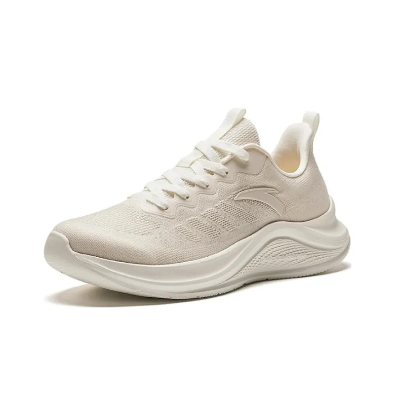 Anta Slip Resistant Waterproof And Breathable Lightweight Low Top Running Shoes Men's Beige-1