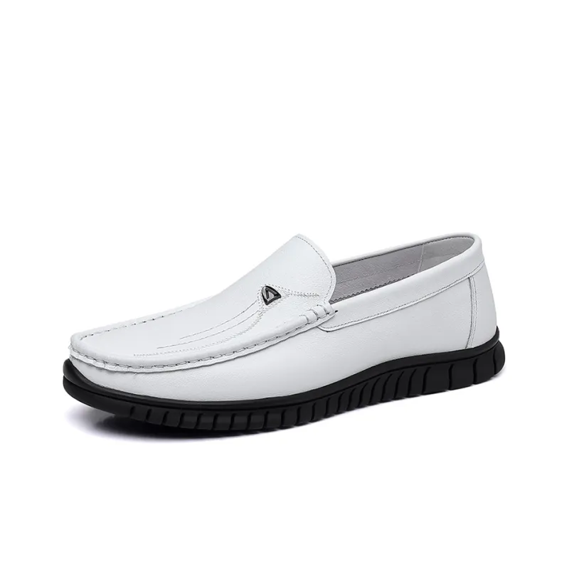 GZZ Gommino Loafers Men Black/White-5