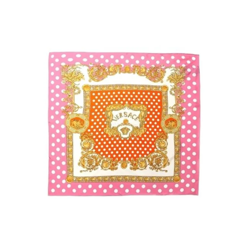 VERSACE Silk Scarves Women's Pink-1